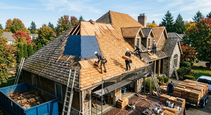 Cedar Roof Construction in Elizabeth, CO