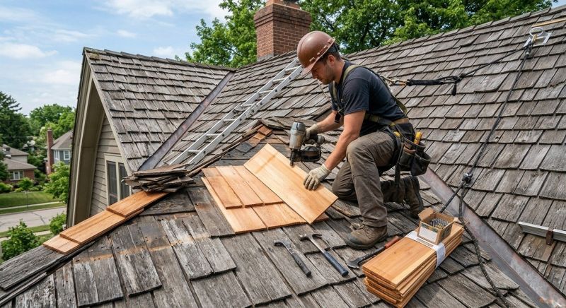 Cedar Shake Roof Repair in Elizabeth, CO