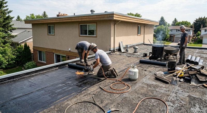 Flat Roof Tar Repair in Elizabeth, CO
