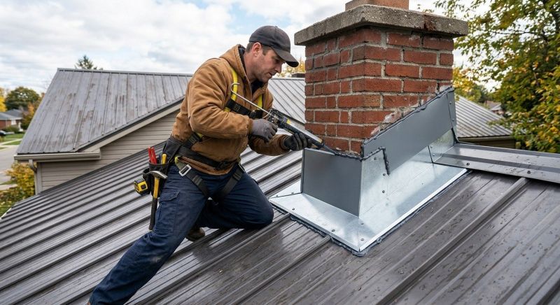 Metal Roof Flashing Repair in Elizabeth, CO