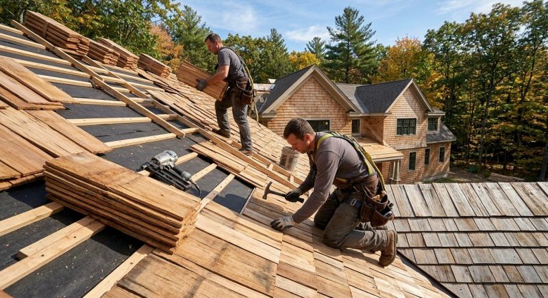 Natural Wood Roof Installation in Elizabeth, CO