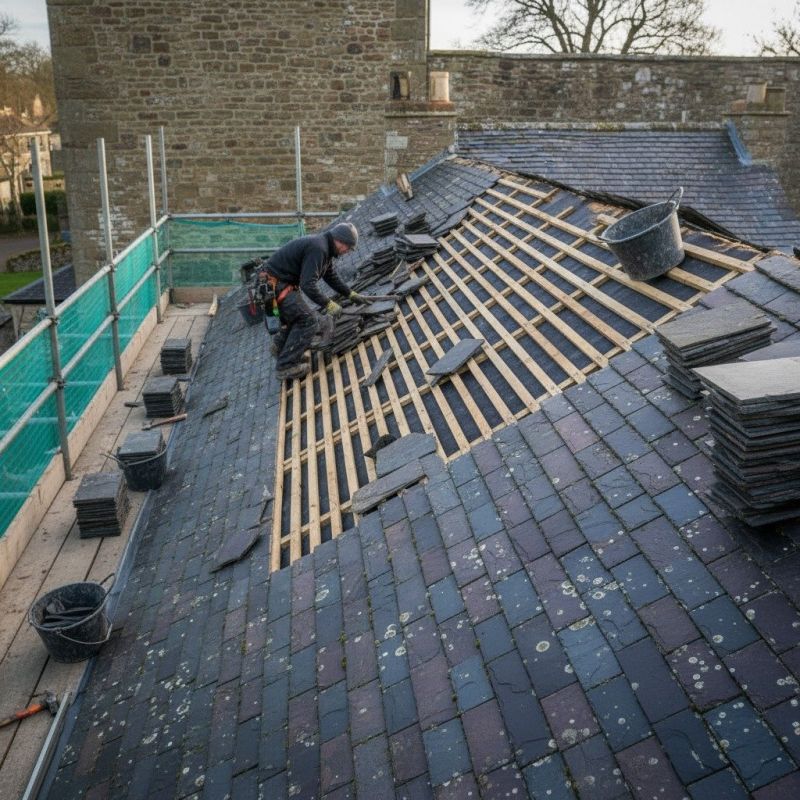 Slate Roof Replacement in Elizabeth, CO