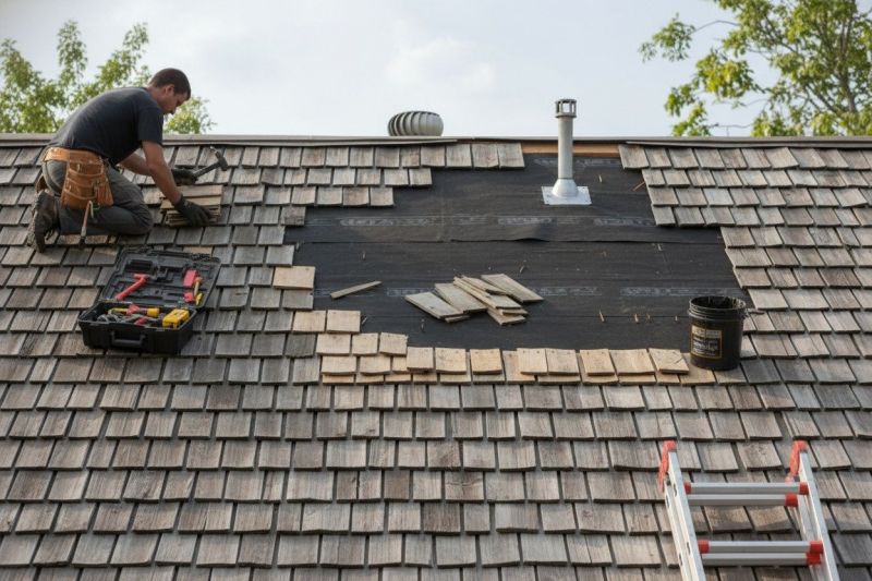 Wood Shake Roof Repair in Elizabeth, CO