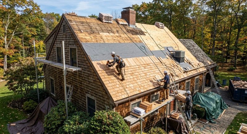 Wood Shingle Roof Replacement in Elizabeth, CO