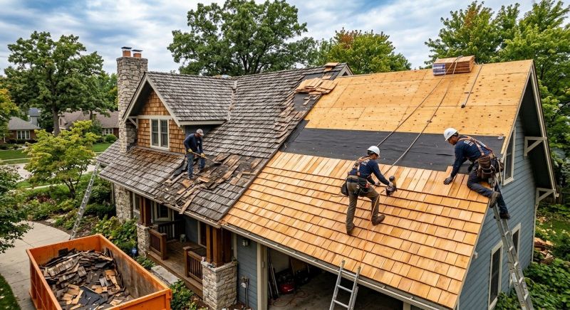 Wood Shingle Roof Replacement in Elizabeth, CO